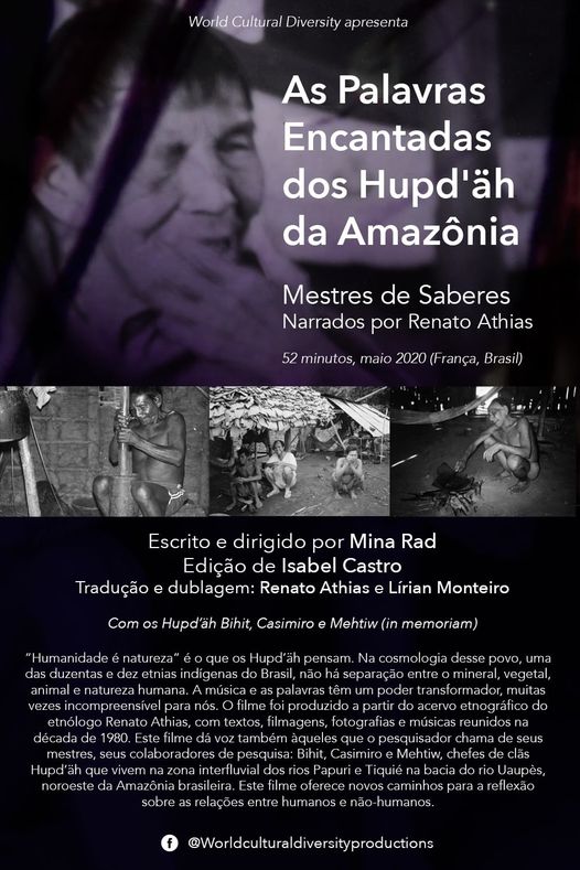 10ème Festival International du Film Ethnographique de Recife: -	Regardez le film en ligne et rejoignez le Live: "Debating Ethnographic Memories Films" de 11h00 à 12h30, le mardi 27 avril. Inscrivez-vous au live inscricao@filmedorecife.com.br 
